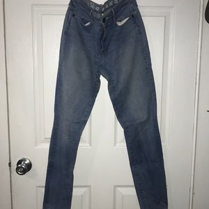 Earnest Sewn High Rise Super Slim Jeans